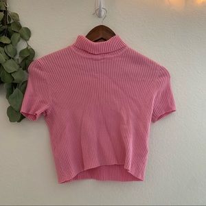 Pink turtle neck